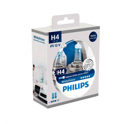 Галогеновые лампы Philips WhiteVision H4